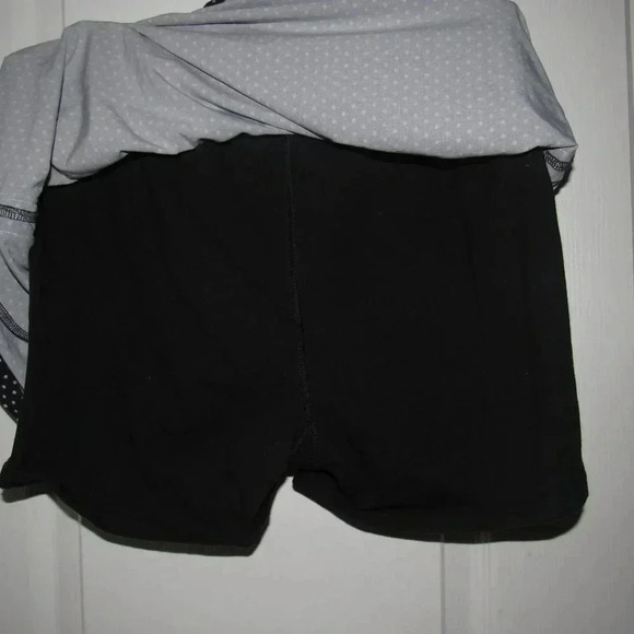 T by TALBOTS Black White Polka Dot Pull-On Skort Skirt Shorts Size M - Picture 5 of 9